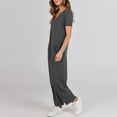 thumbnail image 5 of Women's Jumpsuit Soft Fabric Casual Loose Short Sleeve Spring Summer Autumn Daily Wear, 5 of 7
