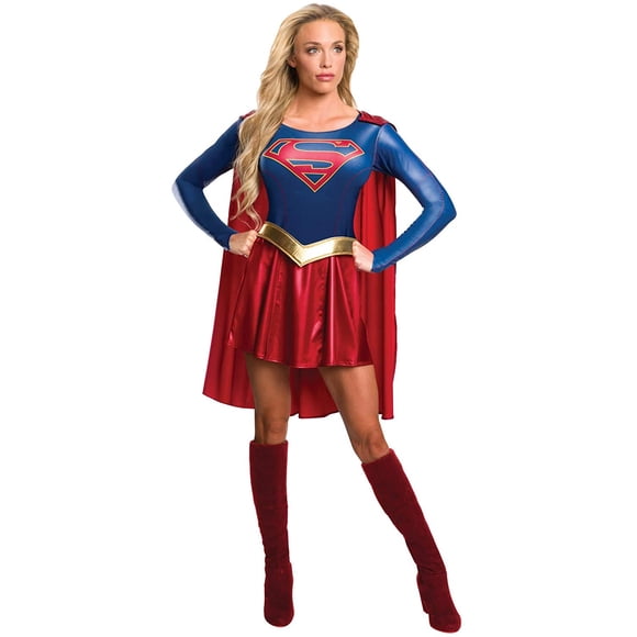 Disfraz Premium Adulto Rubies  Superheroína SuperGirl-Dc De Dama Color Azul Talla:L