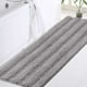 thumbnail image 1 of Bath Runner, Gray Bathroom Rug 47 x 17 Inches Mat, Soft Plush Anti-Slip Shower Rug, Microfiber Shaggy Mat Machine Washable Bath Rug for Bathroom, Dove Gray, 1 of 4