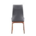 thumbnail image 5 of Milan Rosa Walnut Veneer/Gray PU Contour Back Side Chair w/ Wood Base (Set of 2), 5 of 8