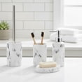 thumbnail image 7 of Evideco French Home Goods Marble Vented Modern Patterned Toilet Brush and Holder Set with Toilet Brush, White, 7 of 7
