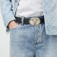 thumbnail image 6 of KDG LongHorn Bull Head Cowboy Belt Buckle, Silver, 6 of 7