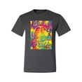 thumbnail image 2 of Wild Bobby, Live In Peace Paint Peace Logo Pop Culture Men's Graphic T-Shirt, Heather Black, Medium, 2 of 3