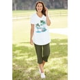 thumbnail image 3 of Woman Within Plus Size Two-Piece V-Neck Tunic & Capri Set, 3 of 3