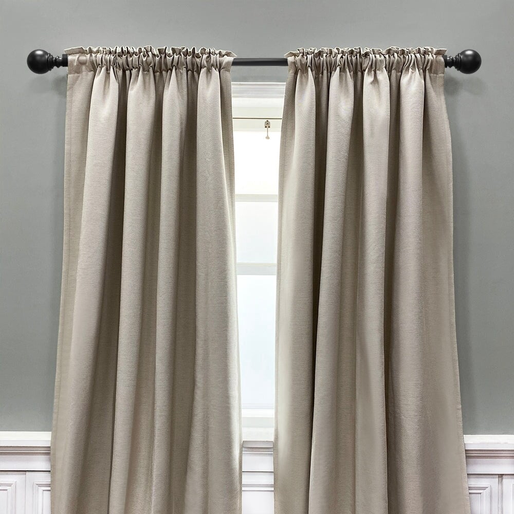 Lumi 1" Single Curtain Rod Brushed Nickel/Black/Oil Bronze-Ball finial 36"-72" - Oil Rubbed Bronze