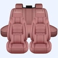 thumbnail image 2 of OTOEZ Universal Car Seat Cover Pink PU Leather 5 Seats, Front Rear Seat Protector Full Set, Waterproof Cushion Fit Most Honda Toyota Chevy Ford Nissan Vehicle Truck SUV, 2 of 9