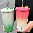 thumbnail image 3 of 20OZ Stainless Steel Gradient Insulated Water Bottle with Straw, Double-Wall Coffee Cup, Insulated Car Thermos, 3 of 13