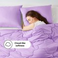 thumbnail image 6 of Comfort Spaces Twin/Twin XL Comforter Sets, 2-Piece Reversible Bedding Set, Comforter Bed Set for Dorm College, Lavender, 6 of 10