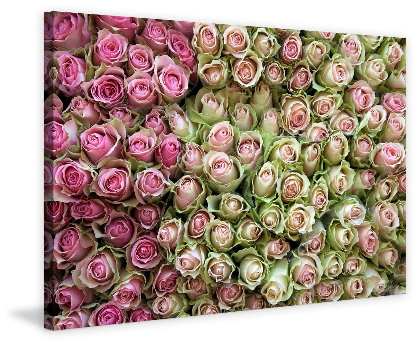"Roses in Pink" Painting Print on Wrapped Canvas