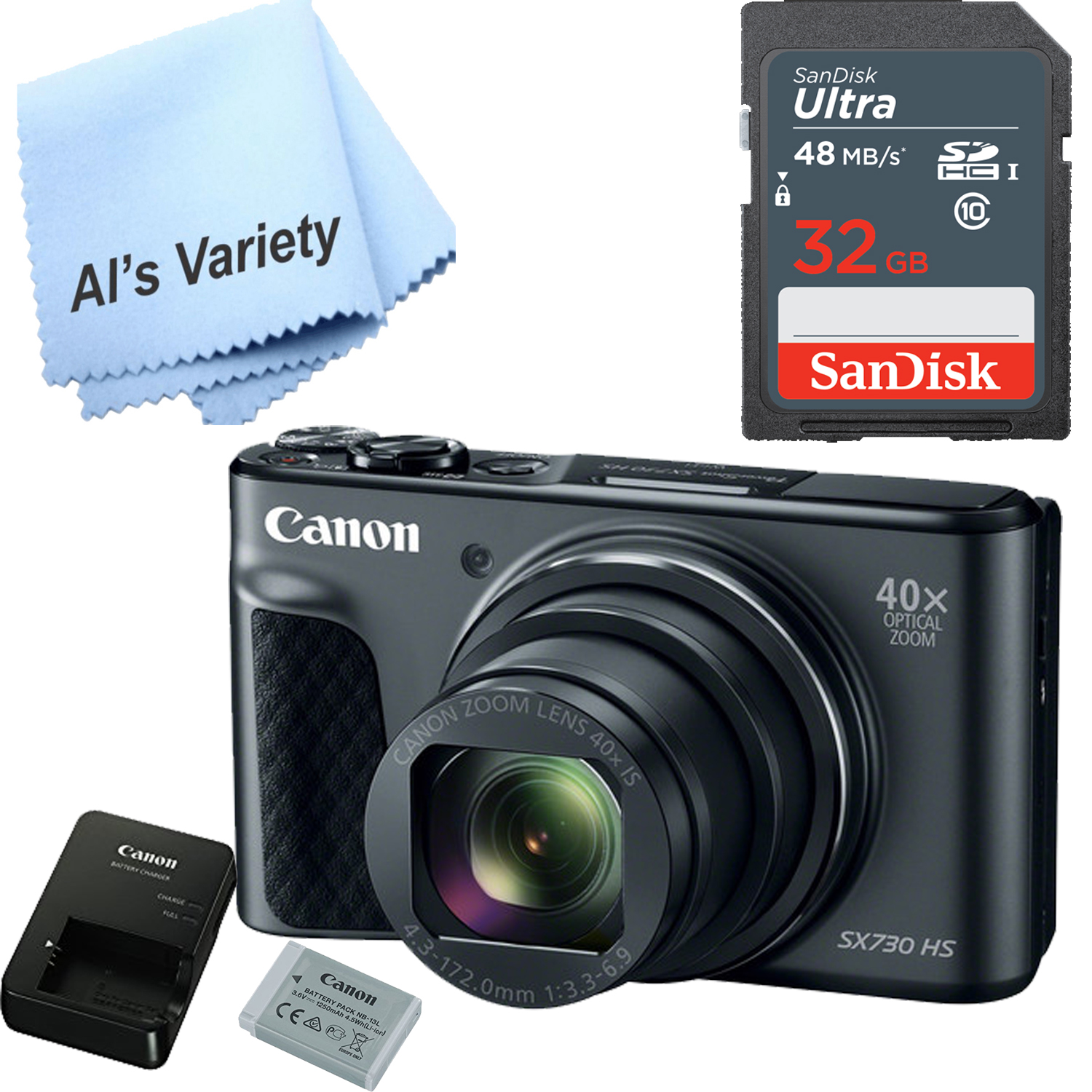 Canon SX730 Digital Camera w/40x Optical Zoom & 3 Inch Tilt LCD WiFi