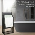 thumbnail image 3 of axGear Free Standing Towel Rack Holder 3 Tier Metal for Bathroom Hand Towel Shelf, 3 of 7