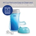thumbnail image 4 of Chicco 9oz. Insulated Rim Trainer with Bite-Resistant Spout and Double-Wall Insulation, 12m+, 2-Pack - Blue/Sharks, 4 of 10
