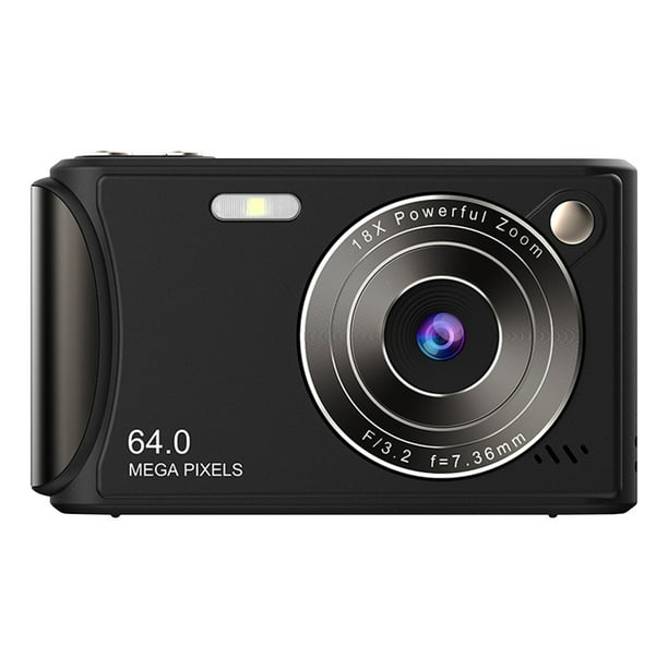 Cámara digital Pisexur para estudiantes, con zoom digital de 18x y pantalla a color de 2,4 pulgadas. Cámara digital de alta definición para fotografía y grabación de vídeo. Electrónica para niños. Or