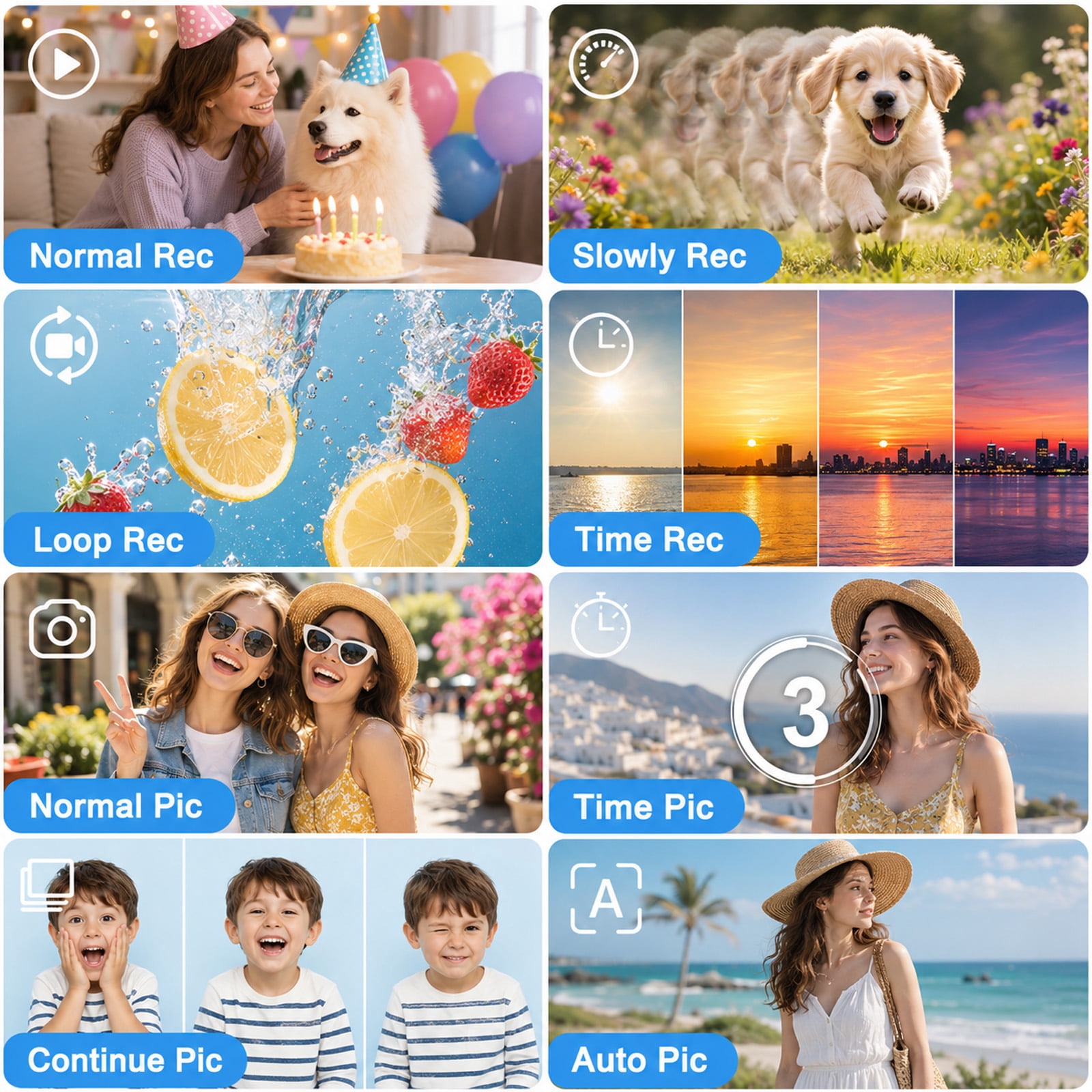 Ourlife 5K Digital Camera 80MP, Dual Screen WiFi Vlogging Device with 18X Zoom, Flash, 64GB Card, Point-and-Shoot for Teens Adults, Black