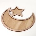 thumbnail image 3 of Rústico Crescent de madera SRAR Eid Al - Fitr fiesta vajilla de catering desar, 3 of 5