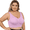 Pink, variant on Bra Sports Bra Seamless Solid Colour Full Coverage With Removable Pads Women's Yoga Sports Bra Comfortable & Breathable Wire-free Design Hand & Machine Washable