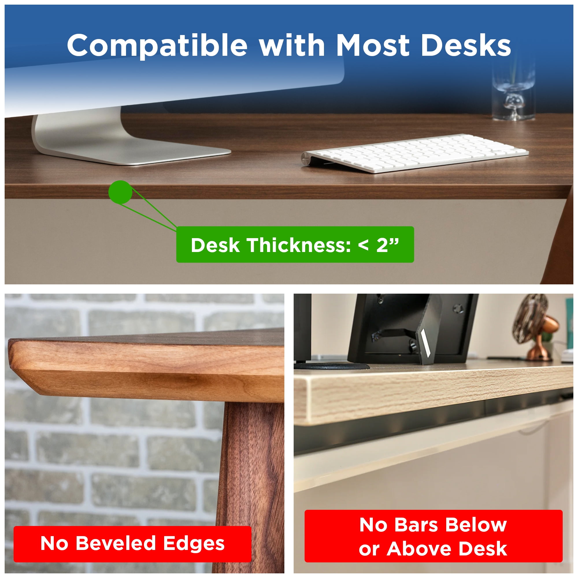 Clamp-On Under Desk Keyboard Tray – Adjustable Height and Tilt Keyboard Drawer Slide-Out with Easy Clamp Mount, Ergonomic Design for Comfortable Typing