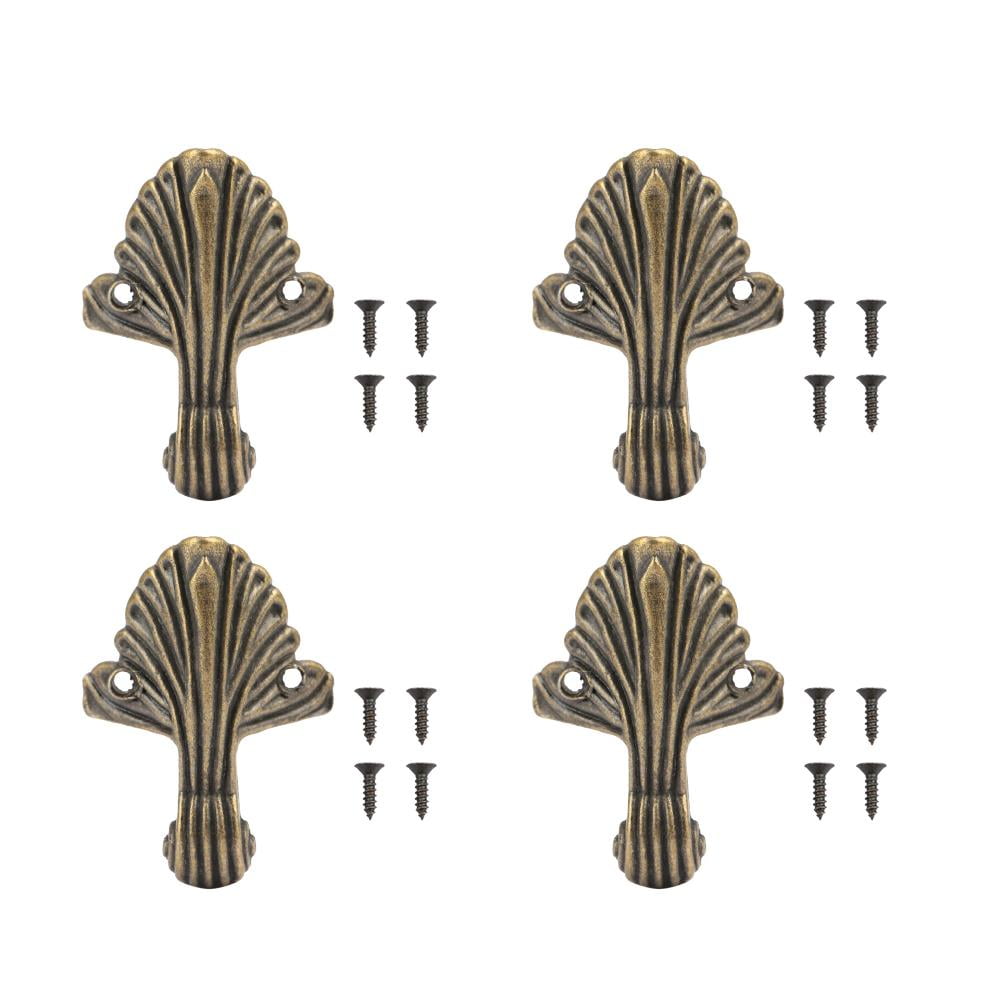 Ccdes 4pcs/set Antique Wooden Box Corner Foot Jewelry Gift Box Feet