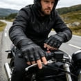 thumbnail image 5 of CSStudio Men's Fingerless Goat Leather Motorcycle Gloves, Perforated Breathable Half Finger Riding Gloves, Elastic Wrist Summer Gloves for Motorbike Off‑Road Driving, 5 of 6