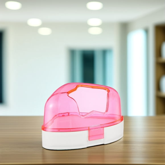 WHAMVOX 1Jgo Hamster Bath Container Rosa Transparente Para Y Sable De Pequeñas Mascotas