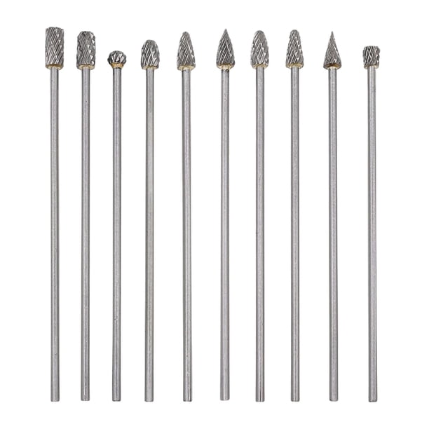 rocas rotativas Uds., brocas de grabado, brocas de amodora, pulido , ación, herramienta eléctrica de vástago de 3mm, hilo doble Sunnimix Fresa rotativa