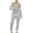 Gray, variant on qolati Women's Two Piece Outfits Long Sleeve U-Neck Crop Tops with Jogger Sweatpants Lounge Sets Y2k Oversized High Waist Lounge Wear Sweatsuit