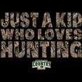thumbnail image 2 of Men's Mossy Oak Just a Kid Who Loves Hunting Graphic Tee Black 3X Large, 2 of 5