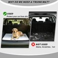 thumbnail image 4 of Qpednta Dustproof Cute Snowman Trunk Mat 29"x39" Cargo Liner for SUV, Durable Polyester Carpet Non-Slip Easy Clean Sand Mud Resistant Rear Cargo Protector Car Accessories Fits Sedan Truck, 4 of 7