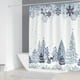 thumbnail image 4 of Cortina de Ducha de Navidad Escena de Nieve Del Bosque a Prueba de Moho a Prueba de Lluvia,Suciedad Contrarrectiva Fácil Limpiar Blanco 35.4x70.8In con 12 Ganchos,Ganchos de Cortina de Ducha, 4 of 6