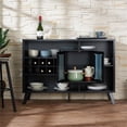 thumbnail image 3 of Bowery Hill Contemporary Wood Wine Rack Buffet in Cappuccino, 3 of 9