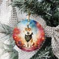 thumbnail image 3 of Hello 2025 Shiba Inu Celebrates Happy New Year Firework Balloon Ceramic Round Ornament Shibas Dog Lovers Gifts Idea Home Tree Decor - 02024, 3 of 5