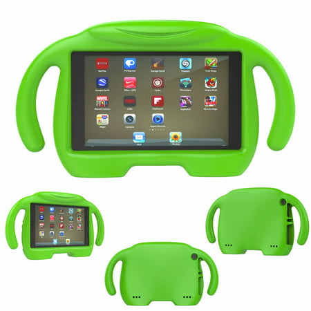 For Amazon Kindle Fire HD 8 2016/2017 Handle Rubber Silicone Kids Shockproof Protector Case