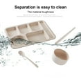 thumbnail image 5 of Dream Lifestyle 4Pcs/Set Unbreakable Divided Plate Set, 5-Compartment Wheat Straw Tray Section Plates for Toddlers Kids Children Adults, Microwave Dishwasher Safe, BPA Free, Lightweight, 5 of 7