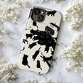 thumbnail image 5 of Ink Spill Black Cat Phone Case, Whimsical Artistic Illustration iPhone Cover for iPhone 16 15 14 13 12 11 Plus Pro Max Mini, 5 of 6