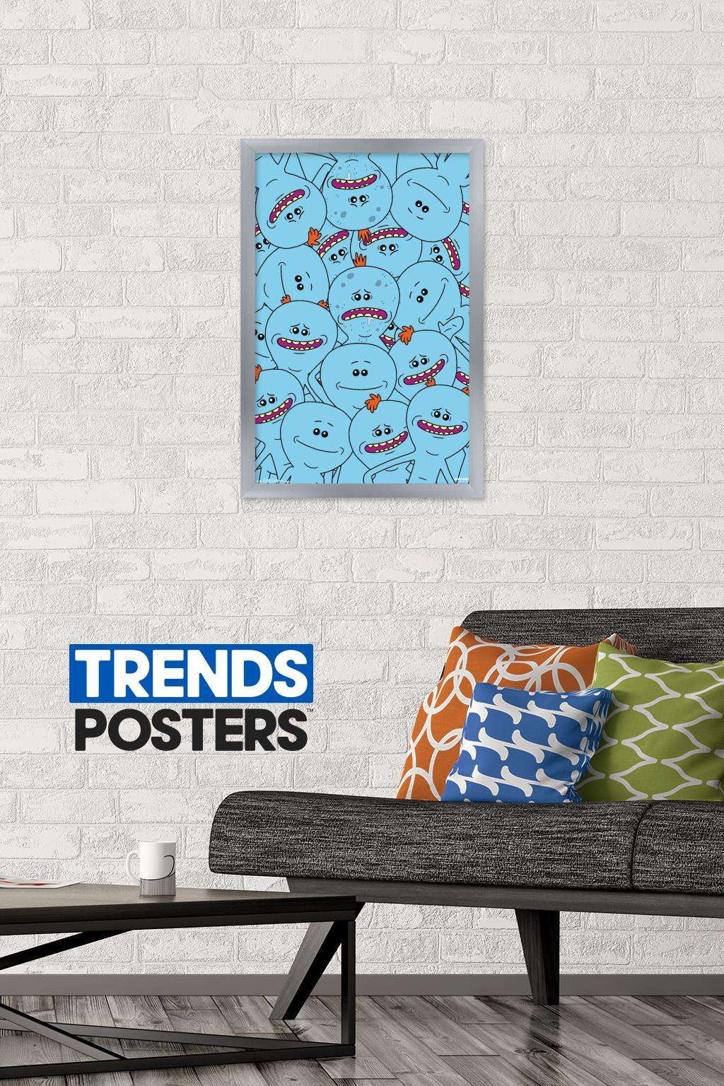 Rick And Morty - Mr. Meeseeks Wall Poster, 14.725" x 22.375", Framed
