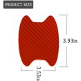 thumbnail image 2 of 4PCS Carbon Fiber Anti-Scratches Car Cup Protector, Non-Marking Auto Door Protective Film, Universal for Most Handles (Red/4PCS), 2 of 6