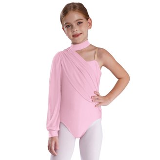 MIVEI Toddler Girls Ballet Leotard - Short Sleeve, Bow Back, High Waist Dress For Dance & Gymnastics
