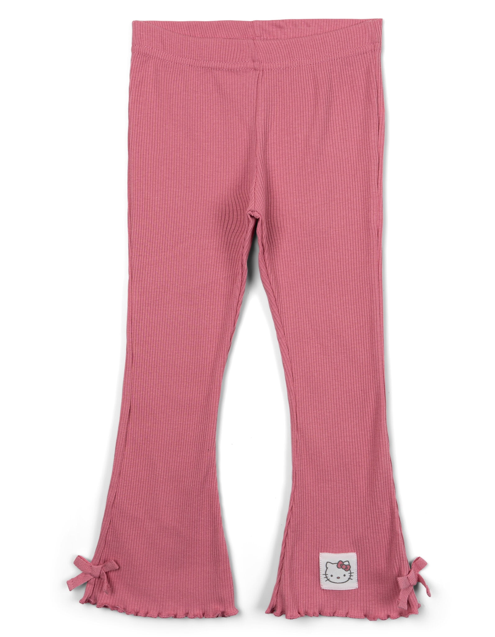 Hello Kitty French Terry Drop Shoulder Pullover Sweatshirt and Ribbed Flare Leggings Outfit Set Toddler to Big Kid