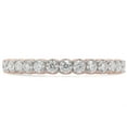 thumbnail image 2 of 1/2 ct. t.w Round Cut Lab Created Moissanite Diamond Half Eternity Stackable Band Ring For Women In 10K Solid Rose Gold (G-H Color, VVS1 Clarity, 0.50 Cttw)-4, 2 of 8