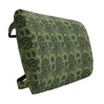 thumbnail image 1 of Mandala Lumbar Pillow, Overlapping Retro Antique Round Flowers Native Culture, Soft Back Cushion for Office Chairs with Adjustable Straps, 14" x 13", Pale Green Dark Green, by Ambesonne, 1 of 7