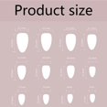 thumbnail image 3 of French Tips Press on Nail Almond Shape Fake Nail Full Cover False Nail Acrylic Glues on Nail for Women Girls 12 Sizes, 3 of 4