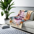 thumbnail image 3 of Persian Portrait Watercolor Vintage Retro Styles Cozy Sherpa Blanket Cat Lover Kitten Owner Gifts Warm Soft Throw Blanket - 00001, 3 of 5