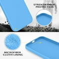 thumbnail image 2 of iPhone 14 Case, Liquid Silicone Soft Gel Rubber iPhone 14 Phone Case Slim Thin Phone Case with Microfiber Lining Shockproof Protective Phone Cases Cover for 6.1 inch iPhone 14, Sea Blue, 2 of 14