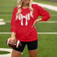 thumbnail image 2 of HUITKMM Chandail Surdimensionné Femme Chandail à Capuchon Surdimensionné à Imprimé de Football pour Femmes – Chandail à Col Rond Décontracté 4032 TTTG, 2 of 4