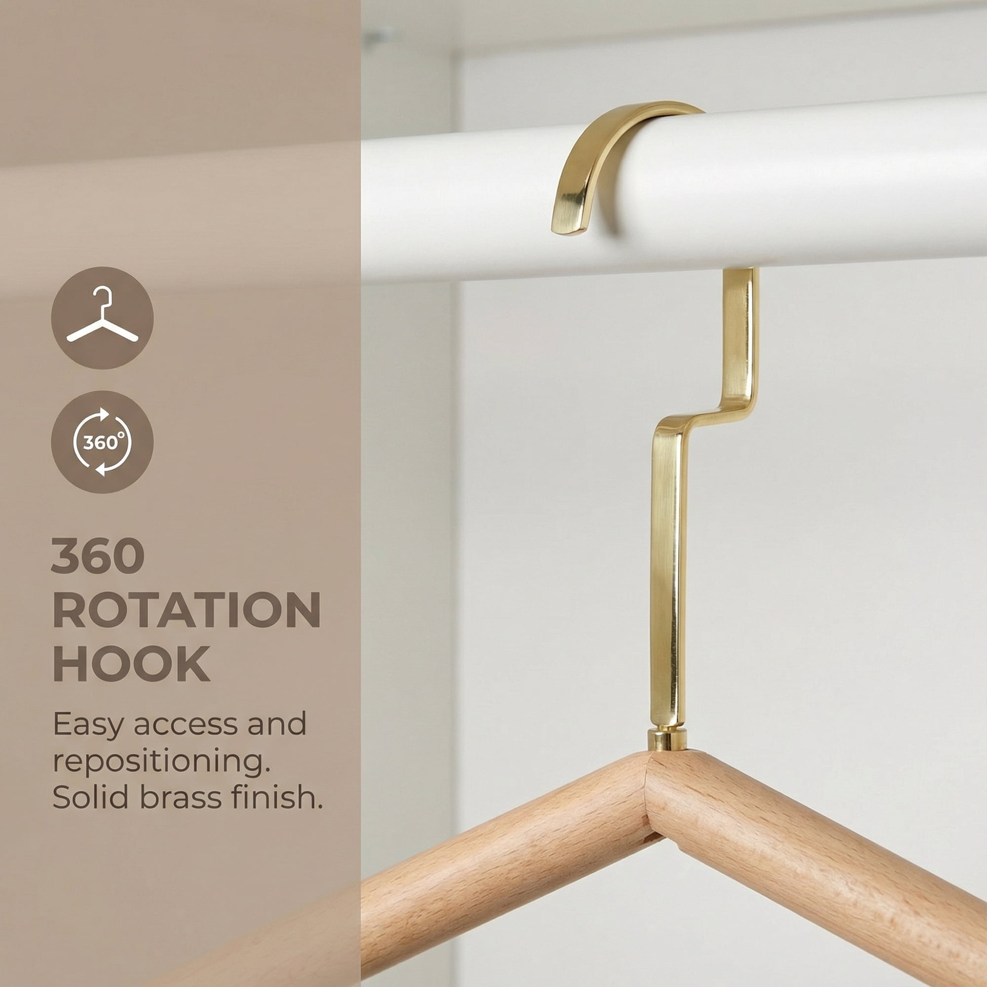 Unique Bargains 2Pcs Wood Space Saving Sleek Hangers Natural