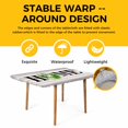 thumbnail image 4 of Rustic Table Cloths for 4 Foot Rectangle Tables, Eucalyptus Leaves Green Wreath Wooden Plaid Home Patio Waterproof Elastic Fitted Tablecloths, Washable Rectangular Table Cover for Camping, 4 of 8