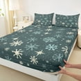thumbnail image 3 of Castle Fairy Female Men Women Christmas Xmas 4pcs Bed Sheets,Happy Winter Xmas King Sheets,Green White Super Cozy Sheet Set,Luxury Bedroom Decor, 3 of 7