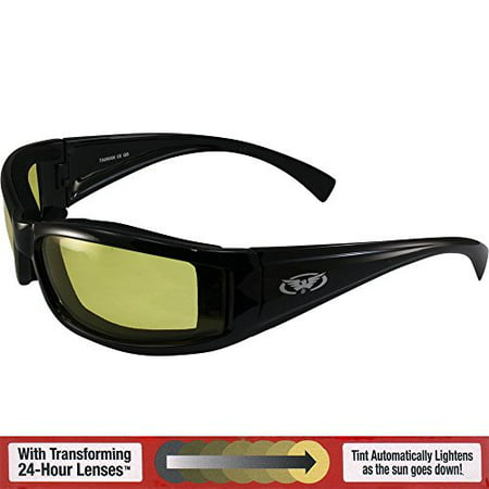 Global Vision Transition Stray Cat 24 Sunglasses With Yellow to Smoke Anti-Fog Photochromic Lens