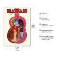 thumbnail image 2 of Hawaii - Hawaiian Ukulele Psychedelic Flower Power Art - Vintage Travel Poster by David Klein c.1960 - Master Art Print (Unframed) 13in x 19in, 2 of 4