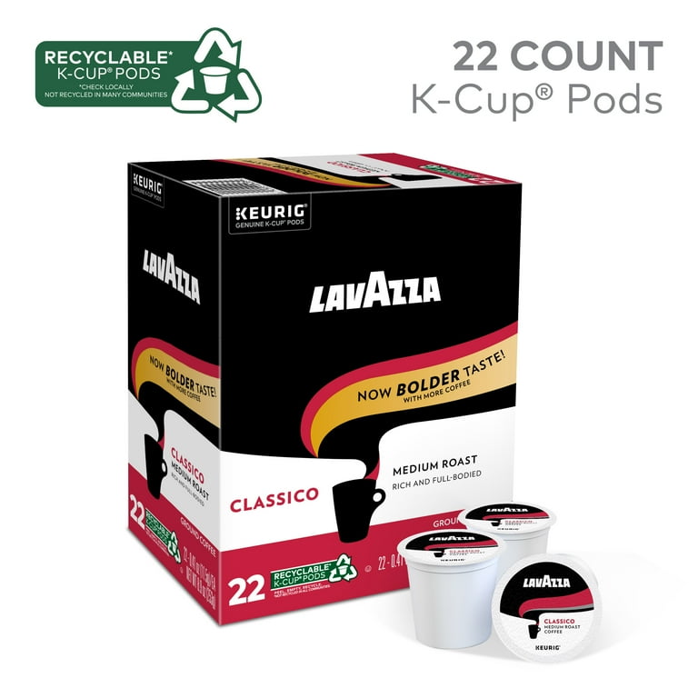 4 pack) Lavazza Dolcevita Classico Keurig K-Cup® Pods, Medium